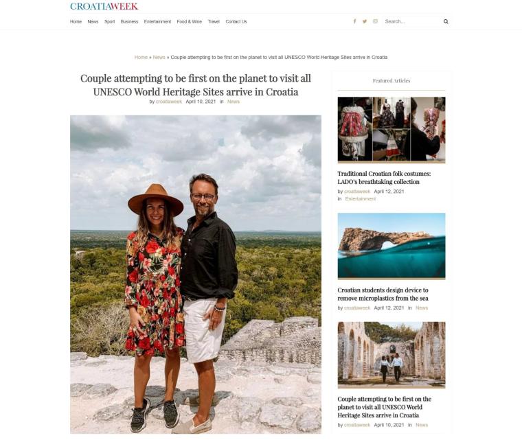 CroatiaWeek.com Article about GuideVenturous